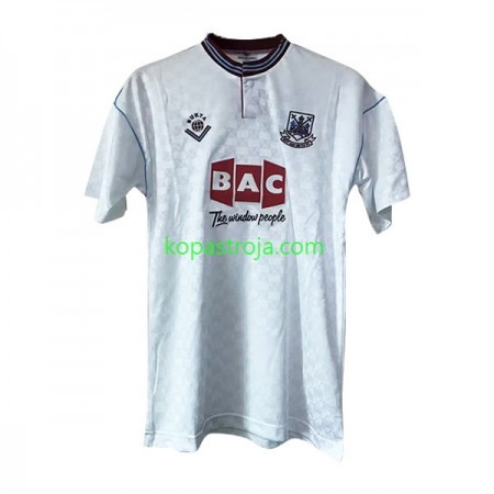 Billiga Fotbollströjor West Ham United 1989-1990 Retro Borta tröja Kortärmad